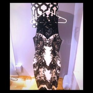 Black and white dres